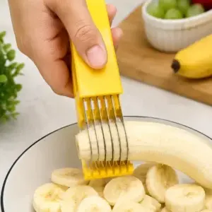 Multi-Blade Banana Slicer – Quick Fruit Cutting Tool