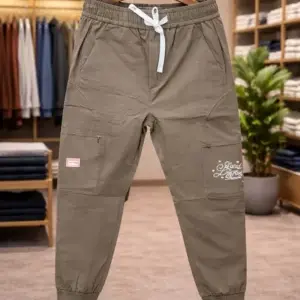 Men’s Utility Cargo Pants – Premium Comfort Fit with Drawstring Waist