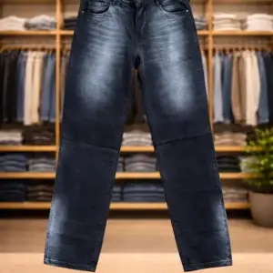 Men’s Premium Black Washed Jeans – Regular Fit Stylish Denim