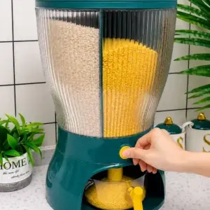 Premium Dual Compartment Grain Storage Dispenser
