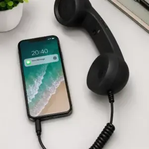 Retro Style Mobile Phone Handset Receiver with Noise Reduction