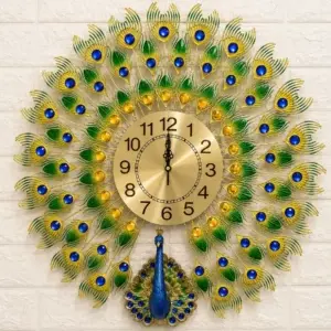 Luxury Peacock Designer Wall Clock