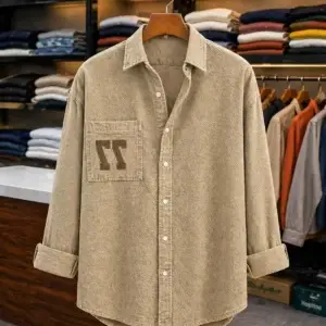 Men’s Classic Corduroy Shirt – Olive Green Full Sleeve Premium Wear