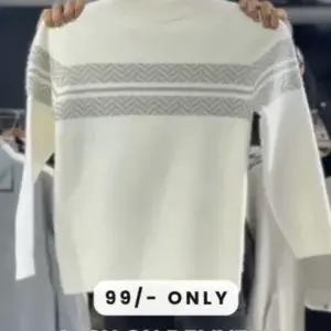 Premium Off-White High Neck Sweater – Winter Smart Essential