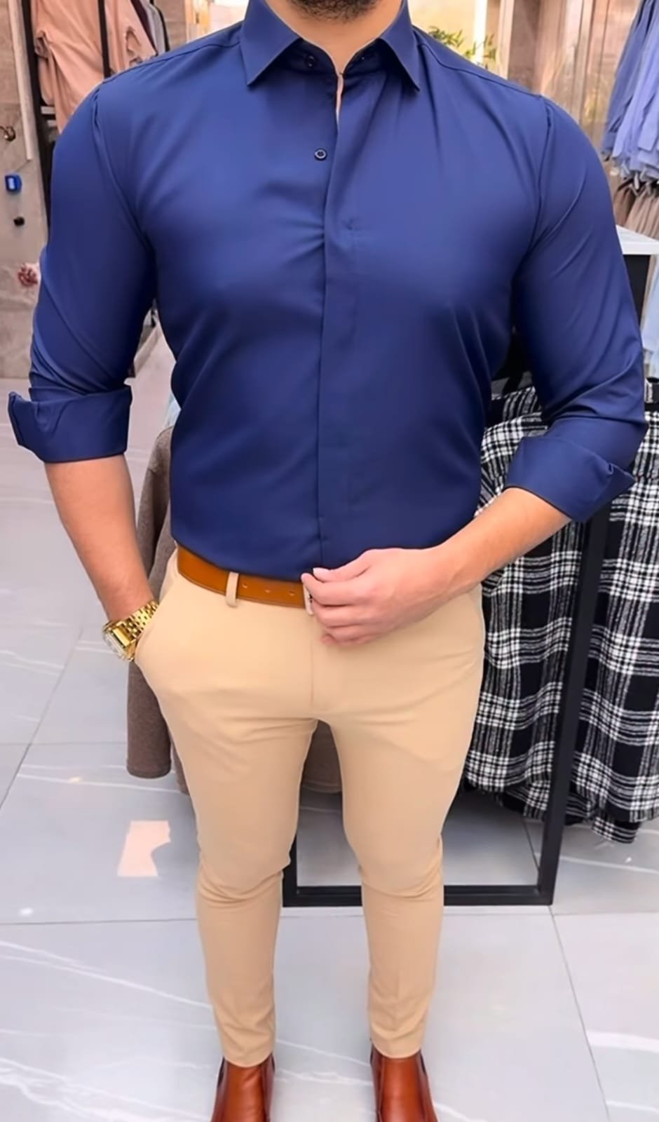 Royal Blue Formal Shirt Combo