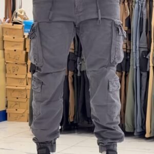 Men’s Olive Green Tactical Cargo Joggers – Streetwear Utility Pants