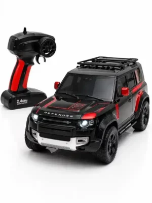 Premium Remote Control SUV Car – Defender Style 4×4 RC Car (Black & Red Edition)