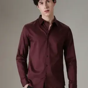 Premium Maroon Slim-Fit Formal Shirt – Effortless Elegance for Every Occasion