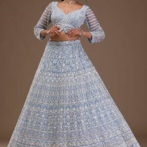 Pearlwork Net Readymade Lehenga