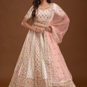 Zariwork Raw Silk Readymade Lehenga